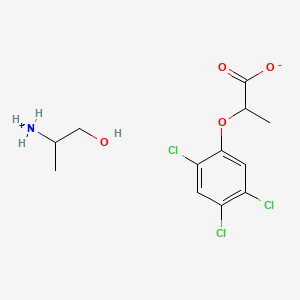 molecular formula C12H16Cl3NO4 B13761290 1-hydroxypropan-2-ylazanium;2-(2,4,5-trichlorophenoxy)propanoate CAS No. 53404-13-0