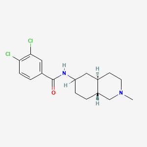 molecular formula C17H22Cl2N2O B13761315 trans-6-(3,4-Dichlorobenzamido)-2-methyldecahydroisoquinoline CAS No. 57464-41-2