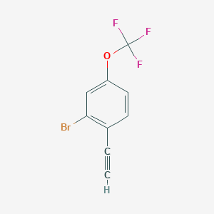 molecular formula C9H4BrF3O B1376134 2-Bromo-4-(trifluoromethoxy)phenylacetylene CAS No. 1426290-11-0