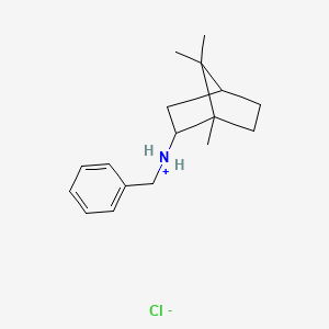 molecular formula C17H26ClN B13761370 (+-)-endo-N-Benzyl-2-bornanamine hydrochloride CAS No. 24652-86-6