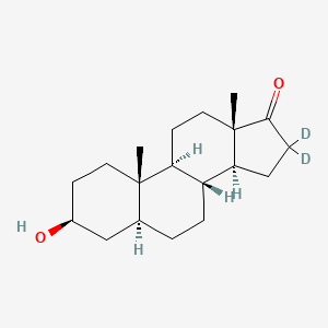 molecular formula C19H30O2 B13761374 (3S,5S,8R,9S,10S,13S,14S)-16,16-dideuterio-3-hydroxy-10,13-dimethyl-2,3,4,5,6,7,8,9,11,12,14,15-dodecahydro-1H-cyclopenta[a]phenanthren-17-one 