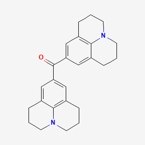molecular formula C25H28N2O B13761388 Bis(2,3,6,7-tetrahydro-1H,5H-benzo(ij)quinolizin-9-yl)methanone CAS No. 26050-81-7