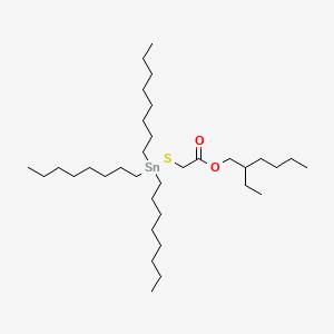 molecular formula C34H70O2SSn B13761413 Acetic acid, [(trioctylstannyl)thio]-, 2-ethylhexyl ester CAS No. 61912-55-8