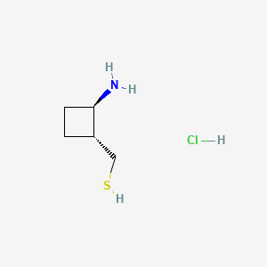 molecular formula C5H12ClNS B13761428 (trans)-2-Mercaptomethylcyclobutylamine hydrochloride CAS No. 55217-61-3