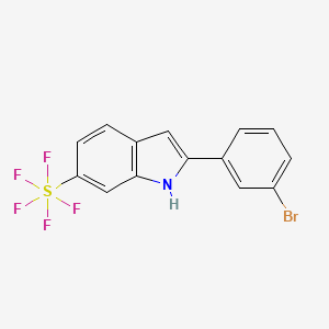 2-(3-Bromophenyl)-6-pentafluorosulfanyl-1H-indole