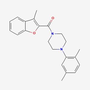 molecular formula C22H24N2O2 B13761479 Methanone,[4-(2,5-dimethylphenyl)-1-piperazinyl](3-methyl-2-benzofuranyl)- CAS No. 588676-07-7