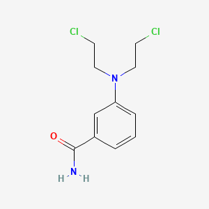 molecular formula C11H14Cl2N2O B13761488 Benzamide, m-(bis(2-chloroethyl)amino)- CAS No. 24813-07-8