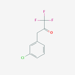molecular formula C9H6ClF3O B137615 3-(3-Chlorophenyl)-1,1,1-trifluoro-2-propanone CAS No. 139521-25-8