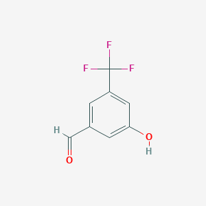 molecular formula C8H5F3O2 B1376151 3-Hydroxy-5-(trifluoromethyl)benzaldehyde CAS No. 1243312-51-7