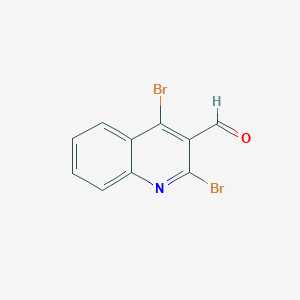 molecular formula C10H5Br2NO B13761522 2,4-Dibromoquinoline-3-carboxaldehyde CAS No. 532392-87-3