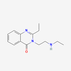 molecular formula C14H19N3O B13761535 4(3H)-Quinazolinone, 2-ethyl-3-(2-(ethylamino)ethyl)- CAS No. 77300-96-0