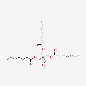 molecular formula C26H48O7 B13761555 Pentaerythrityl triheptanoate CAS No. 56158-58-8