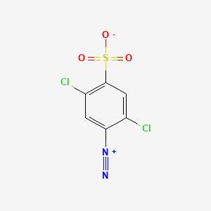 molecular formula C6H2Cl2N2O3S B13761563 Benzenediazonium, 2,5-dichloro-4-sulfo-, inner salt CAS No. 69121-21-7