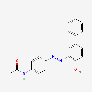 molecular formula C20H17N3O2 B13761572 N-[4-[(4-Hydroxy[1,1'-biphenyl]-3-YL)azo]phenyl]acetamide CAS No. 70660-54-7