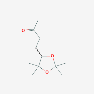 molecular formula C11H20O3 B13761585 4-[(4S)-2,2,5,5-tetramethyl-1,3-dioxolan-4-yl]butan-2-one CAS No. 61262-94-0