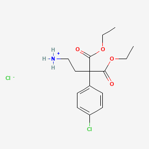 molecular formula C15H21Cl2NO4 B13761628 Diethyl 2-aminoethyl-(p-chlorophenyl)malonate hydrochloride CAS No. 67465-31-0