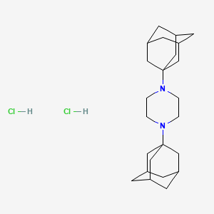 molecular formula C24H40Cl2N2 B13761631 1,4-Bis(1-adamantyl)piperazine dihydrochloride CAS No. 62936-28-1