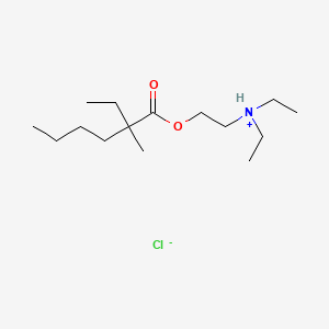 molecular formula C15H32ClNO2 B13761640 diethyl-[2-(2-ethyl-2-methylhexanoyl)oxyethyl]azanium;chloride CAS No. 24589-39-7