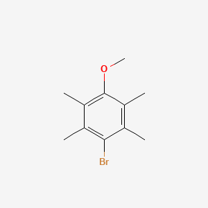 molecular formula C11H15BrO B13761659 1-Bromo-4-methoxy-2,3,5,6-tetramethylbenzene CAS No. 56474-57-8