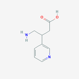 molecular formula C9H12N2O2 B1376167 4-Amino-3-(pyridin-3-yl)butanoic acid CAS No. 28311-45-7
