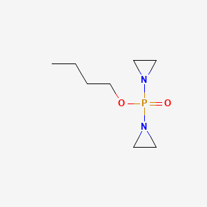 molecular formula C8H17N2O2P B13761670 Bis(1-aziridinyl)phosphinic acid butyl ester CAS No. 2486-93-3