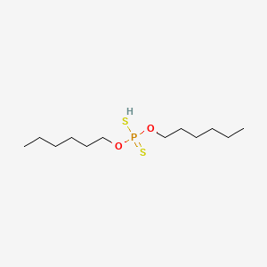 molecular formula C12H27O2PS2 B13761692 O,O-Dihexyl hydrogen dithiophosphate CAS No. 78-64-8
