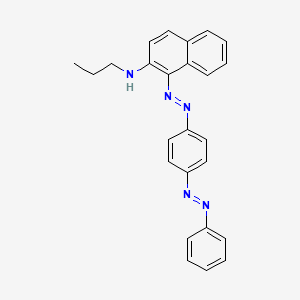 molecular formula C25H23N5 B13761701 2-Naphthalenamine, 1-[[4-(phenylazo)phenyl]azo]-N-propyl- CAS No. 74186-15-5