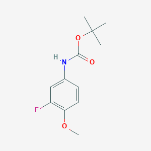 molecular formula C12H16FNO3 B1376171 tert-butyl N-(3-fluoro-4-methoxyphenyl)carbamate CAS No. 1480520-42-0