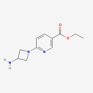 molecular formula C11H15N3O2 B1376174 Ethyl 6-(3-aminoazetidin-1-yl)pyridine-3-carboxylate CAS No. 1444103-43-8