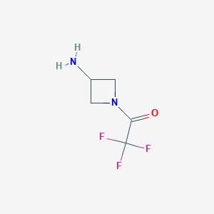 molecular formula C5H7F3N2O B1376175 1-(3-Aminoazetidin-1-yl)-2,2,2-trifluoroethan-1-one CAS No. 1478086-61-1