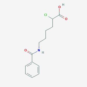 molecular formula C13H16ClNO3 B13761761 6-Benzamido-2-chlorohexanoic acid CAS No. 5107-15-3