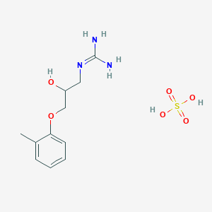molecular formula C11H19N3O6S B13761764 Sulfuric acid--N-[2-hydroxy-3-(2-methylphenoxy)propyl]guanidine (1/1) CAS No. 63273-76-7