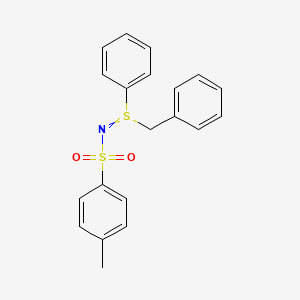 molecular formula C20H19NO2S2 B13761787 N-[benzyl(phenyl)-lambda4-sulfanylidene]-4-methylbenzenesulfonamide CAS No. 24702-30-5