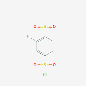 3-Fluoro-4-methanesulfonylbenzene-1-sulfonyl chloride