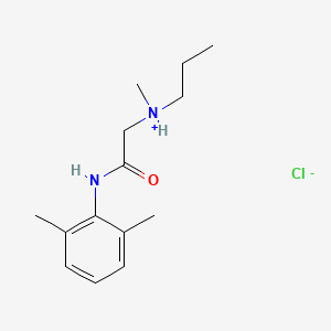 molecular formula C14H23ClN2O B13761811 Acetamide, N-(2,6-dimethylphenyl)-2-(methylpropylamino)-, monohydrochloride CAS No. 50295-21-1