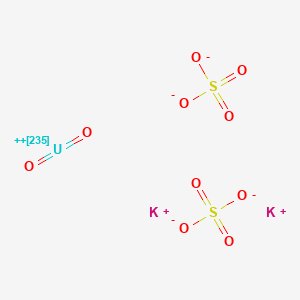 molecular formula K2O10S2U B13761816 Dipotassium uranyl bis(sulphate), of uranium depleted in uranium-235 CAS No. 60542-74-7