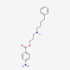molecular formula C21H28N2O2 B13761847 3-[Methyl(4-phenylbutyl)amino]propyl 4-aminobenzoate 
