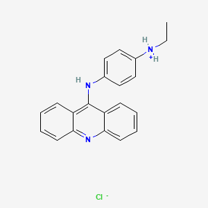 molecular formula C21H20ClN3 B13761868 9-(p-(Ethylamino)anilino)acridine hydrochloride CAS No. 69242-87-1