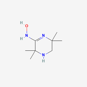 molecular formula C8H17N3O B13761884 N-Hydroxy-3,3,6,6-tetramethyl-3,4,5,6-tetrahydropyrazin-2-amine CAS No. 74987-03-4