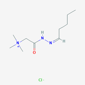 molecular formula C10H22ClN3O B13761893 trimethyl-[2-oxo-2-[(2Z)-2-pentylidenehydrazinyl]ethyl]azanium;chloride CAS No. 6958-20-9