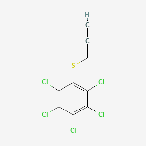 molecular formula C9H3Cl5S B13761910 Pentachlorophenyl propargyl sulfide CAS No. 73927-09-0