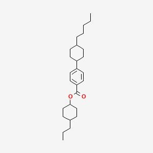 molecular formula C27H42O2 B13761948 trans-4-Propylcyclohexyl trans-p-(4-pentylcyclohexyl)benzoate CAS No. 72983-70-1