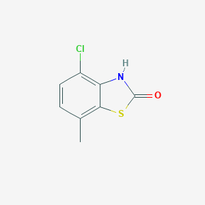 molecular formula C8H6ClNOS B137620 4-chloro-7-methylbenzo[d]thiazol-2(3H)-one CAS No. 126920-74-9