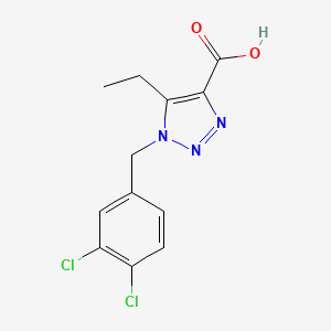 molecular formula C12H11Cl2N3O2 B13762037 1-(3,4-Dichlorobenzyl)-5-ethyl-1H-[1,2,3]triazole-4-carboxylic acid CAS No. 1111881-87-8