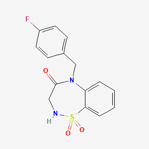 5-(4-fluorobenzyl)-2,3-dihydro-1,2,5-benzothiadiazepin-4(5H)-one 1,1-dioxide