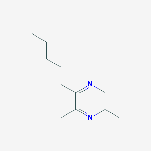 molecular formula C11H20N2 B13762079 2-Pentyl-3,5-dimethyl-5,6-dihydropyrazine CAS No. 539826-70-5