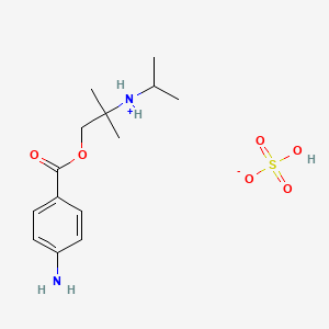 molecular formula C14H24N2O6S B13762092 Benzoic acid, m-amino-, (2-(isopropylamino)-2-methyl)propyl ester, hydrogen sulfate CAS No. 69781-20-0