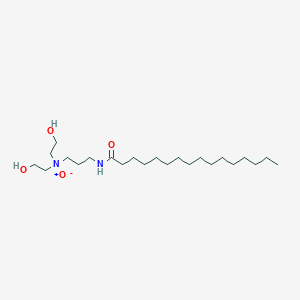 molecular formula C23H48N2O4 B13762121 Hexadecanamide, N-[3-[bis(2-hydroxyethyl)oxidoamino]propyl]- CAS No. 66161-68-0