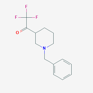 molecular formula C14H16F3NO B1376215 1-(1-Benzylpiperidin-3-yl)-2,2,2-trifluoroethanone CAS No. 1182349-49-0