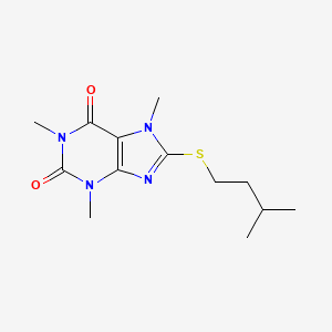 molecular formula C13H20N4O2S B13762168 Caffeine, 8-(isopentylthio)- CAS No. 73747-35-0